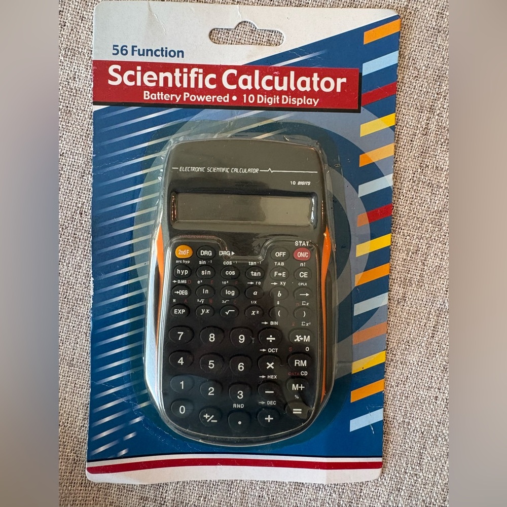 Electronic Scientific Calculator - Black and Orange